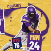 Minnesota Vikings (24) Vs. New York Giants (16) Fourth Quarter GIF - Nfl National Football League Football League GIFs