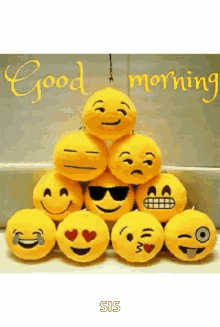 good morning emojis smileys
