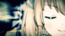 a drawing of a girl with her eyes closed