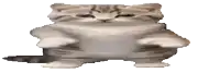 a pixelated image of a cat 's head and legs
