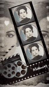 a picture of a woman with the word memories written below it