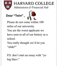a harvard college admissions and financial aid message