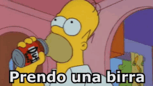 Homer Simpson Birra Bere Birretta Lattina GIF - Homer Simpson Beer Drink GIFs