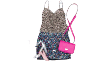 outfit match up pink bag sequins leopard prints leopard prints and snakeskin ideas