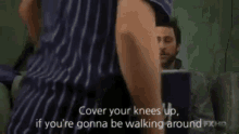 Charlie Kelly Cover Your Knees Up GIF - Charlie Kelly Cover Your Knees Up Its Always Sunny In Philadelphia GIFs