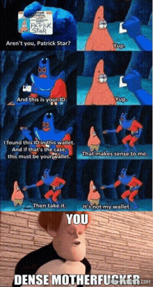 thats not my wallet patrick star dense the incredibles syndrome