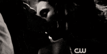 a black and white photo of a couple kissing with the words bitch please written in white letters