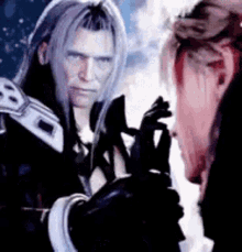 sephiroth cloud hand holding hands not yet edge of creation