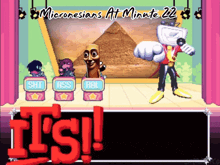 a video game called micronesians at minute 22 has a pyramid in the background