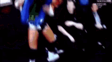 a blurry picture of a boxing match on sky sports 1