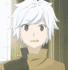bell cranel danmachi exultant smile anime