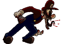 Horror Mario Marioexe Sticker