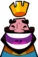 a cartoon of a king with a crown on top of his head