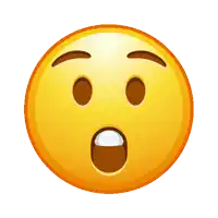 a yellow smiley face with a surprised look on it 's face