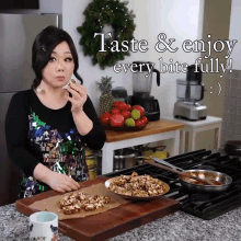 Taste And Enjoy Every Bite Fully Emily Kim GIF - Taste And Enjoy Every Bite Fully Emily Kim Maangchi GIFs
