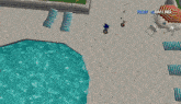 sonic the hedgehog and tails are playing a video game on the beach