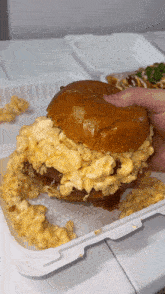 Mac And Cheese Chicken Sandwich Mac And Cheese GIF