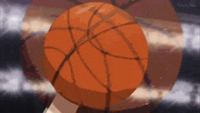 a basketball is being thrown in the air by a person 's hand .