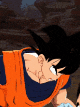 a close up of a cartoon character 's face
