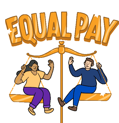 Equal Pay Balance Sticker - Equal Pay Balance Gender Pay Gap Stickers