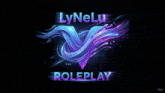 a lynelu roleplay logo with a purple and blue v
