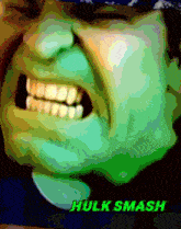 a hulk smash poster with a hulk 's face on it
