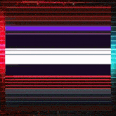 a brick wall with a red , purple and blue striped border
