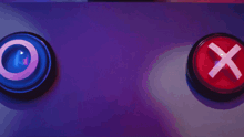 a person is pressing a button with a red light on it