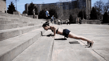 Pushup GIF - Stairs Pushup Exercise GIFs