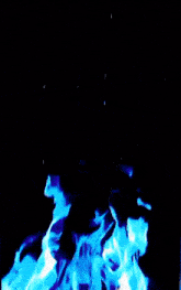 a blue background with arabic writing and a blue fire