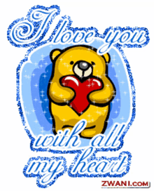 bear heart i love you all my heart ily