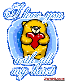 Bear Heart Sticker - Bear Heart I Love You Stickers