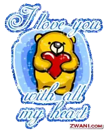 Bear Heart Sticker - Bear Heart I Love You Stickers