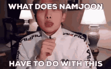 What Does Namjoon Have To Do With This Bts Reaction GIF - What Does Namjoon Have To Do With This Bts Reaction Killforbts GIFs