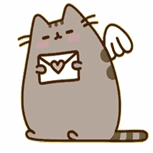 pusheen letter love you miss you