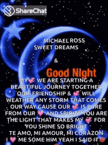 Michael Ross Good Nignt GIF - Michael Ross Good Nignt Sweet Dreams GIFs