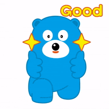 bear blue fun cute good