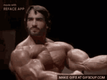 handsome muscles beard reface arnold