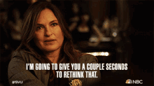 Im Going To Give You A Couple Of Seconds To Rethink That Olivia Benson GIF - Im Going To Give You A Couple Of Seconds To Rethink That Olivia Benson Mariska Hargitay GIFs