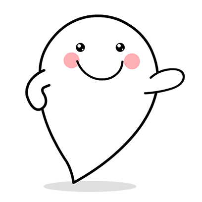 Cute Ghost Sticker - Cute Ghost Smile Stickers