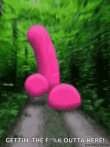 running away genitals dildo pink dildo