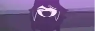 a cartoon character with a big eye and sharp teeth is standing in a field .