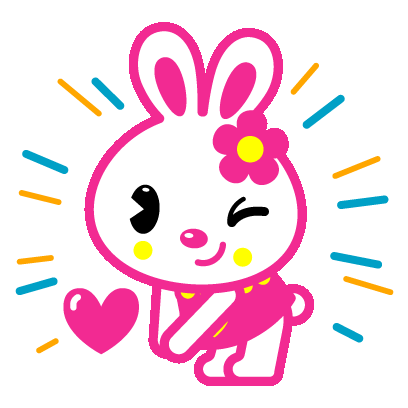 Rabbit Positive Sticker - Rabbit Positive Heart Stickers