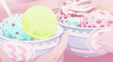 sundae bowls anime food desserts sundae