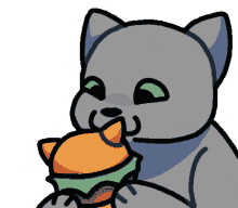 mac mac burger russian blue mac eating burger mac cat