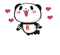 Shopping Panda Rpanda Sticker - Shopping Panda Rpanda Heart Stickers