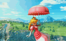 Princess Peach Parasol GIF - Princess Peach Parasol Princess Bride GIFs