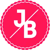 a red circle with the letter jb in the middle