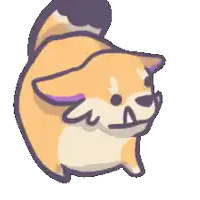 a cartoon drawing of a fox with a hat on