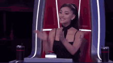The Voice Ariana Grande GIF - The Voice Ariana Grande Ariana Grande Clapping GIFs